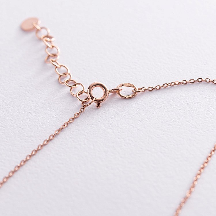 Золотое колье "Клевер" с эмалью 860410Е от ювелирного магазина Оникс - 4