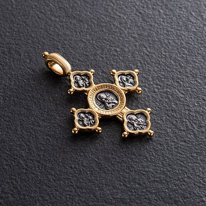 Православный крест "Господь Вседержитель. Похвала Богородице" 131641 №3