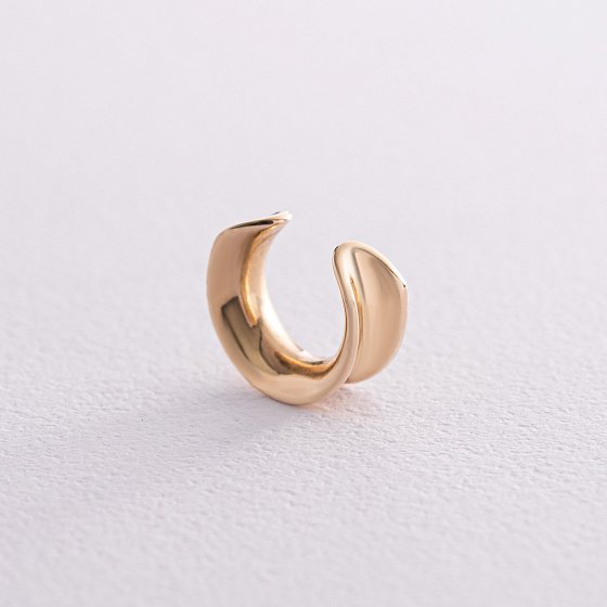Сережка - каффа  "Lorette" в жовтому золоті с07947 №3