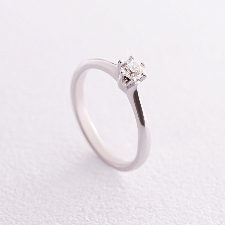 Помолвочное золотое кольцо с бриллиантом кб0280 от ювелирного магазина Оникс