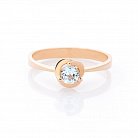 Золотое кольцо с голубым топазом к02656 от ювелирного магазина Оникс - 2