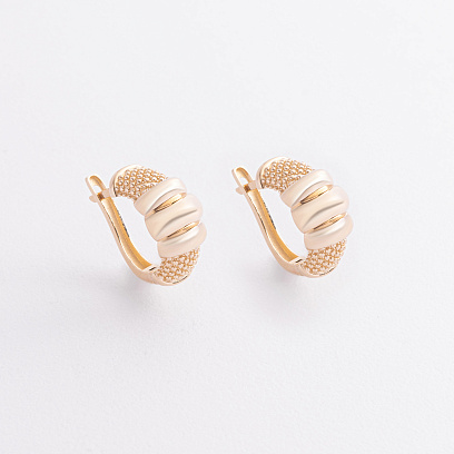 Серьги "Marie" в желтом золоте с09404