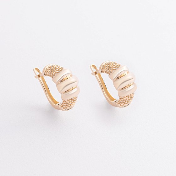 Серьги "Marie" в желтом золоте с09404