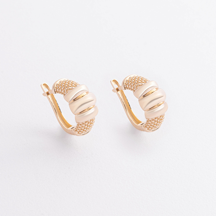 Серьги "Marie" в желтом золоте с09404 от ювелирного магазина Оникс