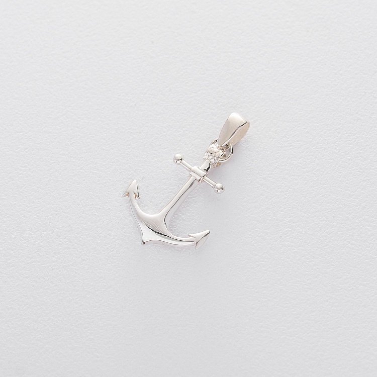 Серебряный кулон с якорем 132851 от ювелирного магазина Оникс