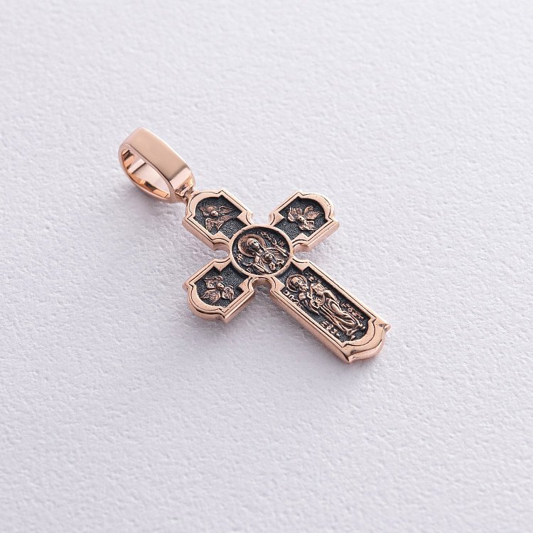 Золотий хрест "Розп'яття" п03865 від ювелірного магазину Онікс - 6