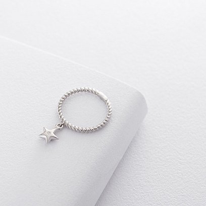 Золотое кольцо "Звезда" (фианит) к06119