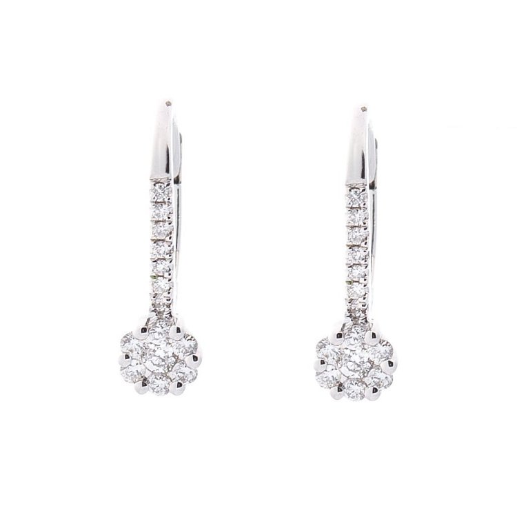 Золотые серьги с бриллиантами сб0179са от ювелирного магазина Оникс