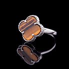 Серебряное кольцо (тигровый глаз) "Клевер" 111741 от ювелирного магазина Оникс - 3