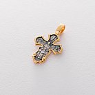 Серебряный крестик (чернение, позолота) 132848 от ювелирного магазина Оникс - 1