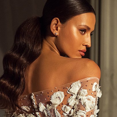 Золотые серьги-гвоздики с фианитами 8 мм с03535 №8