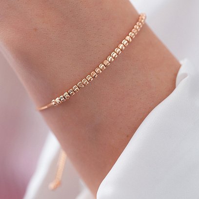 Шариковый браслет из красного золота б04786 №10