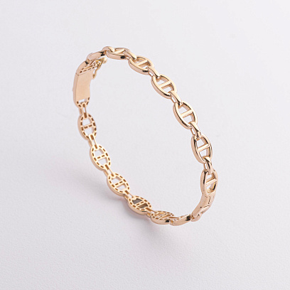 Жорсткий браслет "Helen" у жовтому золоті б05755