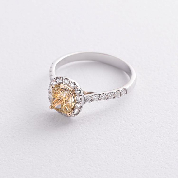 Золота каблучка з діамантами 244631123 від ювелірного магазину Онікс - 3