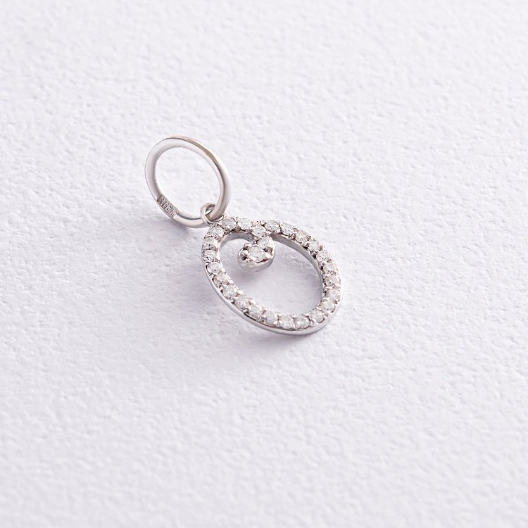 Золотая подвеска "Буква О" с бриллиантами пО от ювелирного магазина Оникс