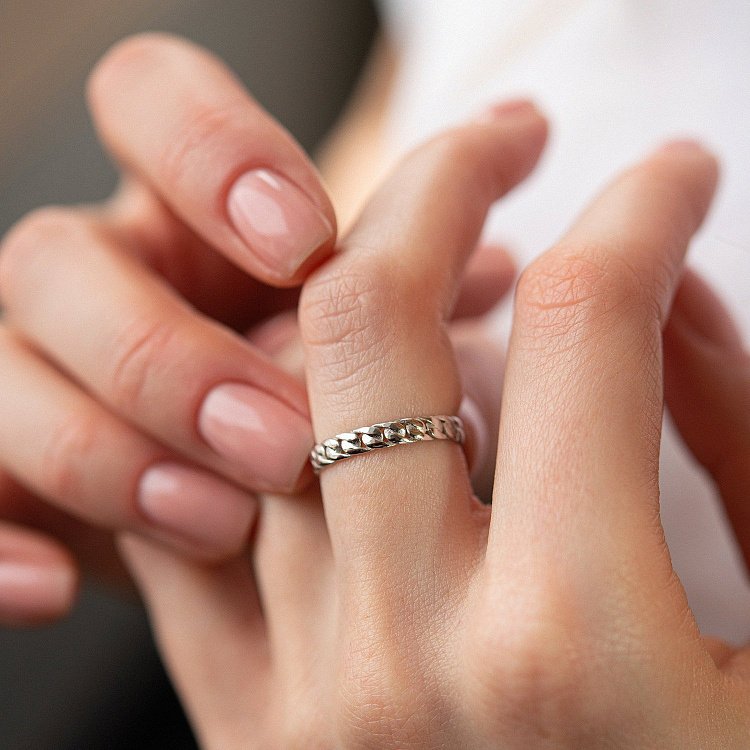 Кольцо "Цепочка" в серебре 7061 от ювелирного магазина Оникс - 3