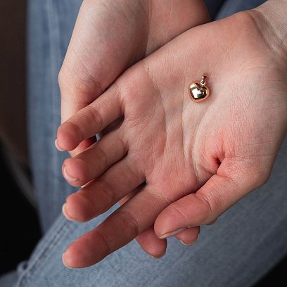 Кулон "Сердце" в красном золоте п03663 №4