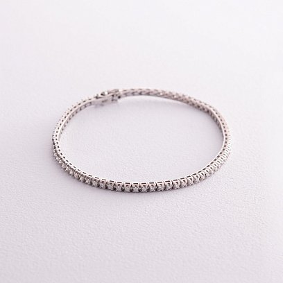 Браслет Теніс у білому золоті з білими діамантами 518751501