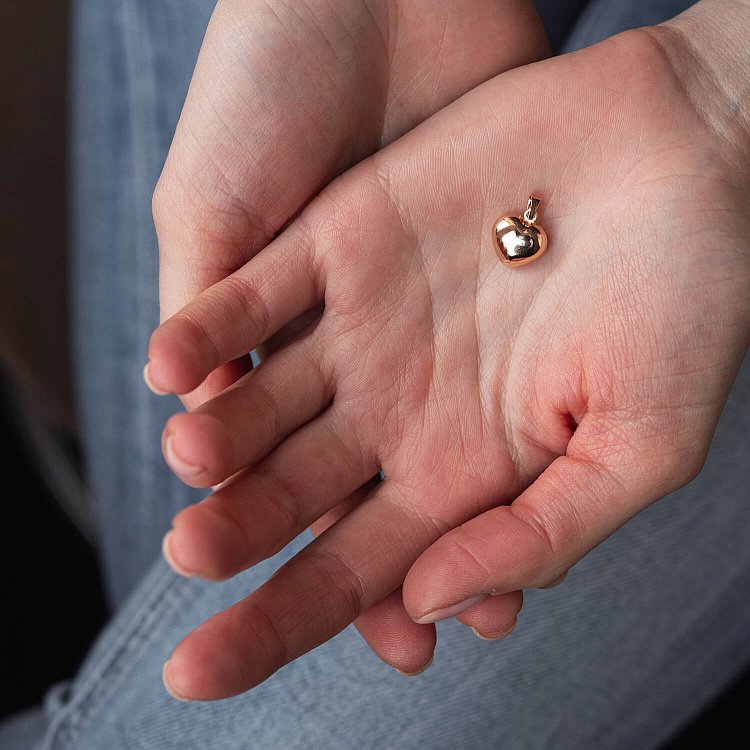 Кулон "Сердце" в красном золоте п03663 от ювелирного магазина Оникс - 3