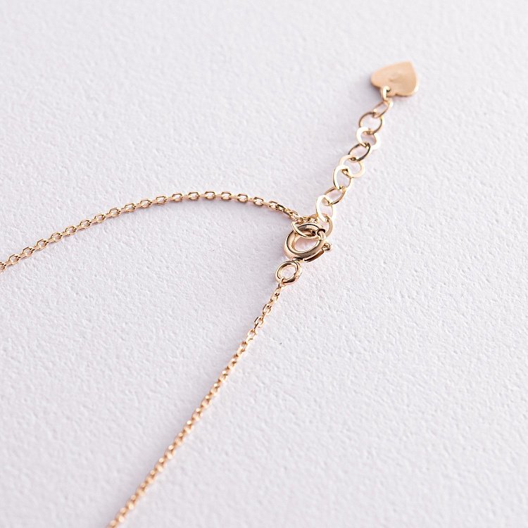 Золотое колье "Крестик" с фианитами кол02193 от ювелирного магазина Оникс - 4