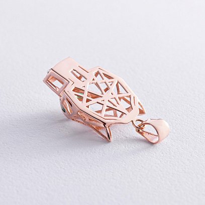 Підвіска "Пантера" у червоному золоті (фіаніти) п03679 №3