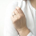 Срібний перстень з фіанітами 112041 от ювелирного магазина Оникс - 3