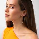 Серьги - протяжки с жемчугом (желтое золото) с08266 от ювелирного магазина Оникс - 2