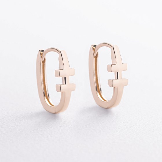 Сережки "Tina" у жовтому золоті с09738