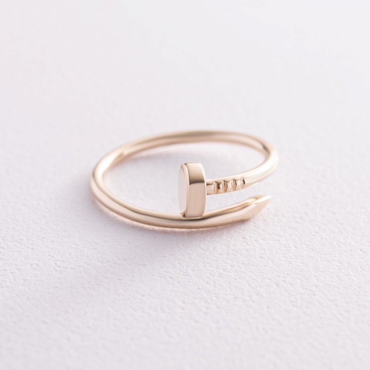 Кольцо "Гвоздь" в желтом золоте к06965 от ювелирного магазина Оникс