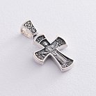 Срібний хрест (чорніння) 132568 от ювелирного магазина Оникс - 1