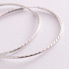 Сережки - кільця в білому золоті (3.8 см) с07796 от ювелирного магазина Оникс - 3