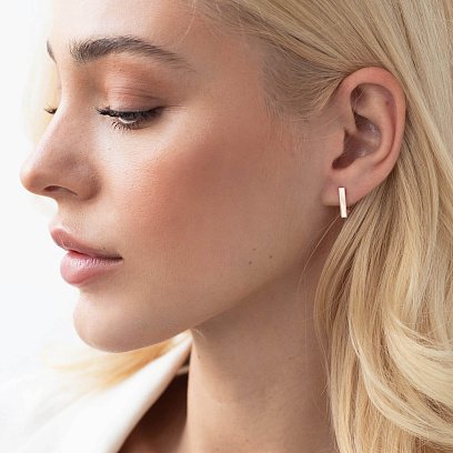 Золотые серьги "Лаконичность" 470619 №3