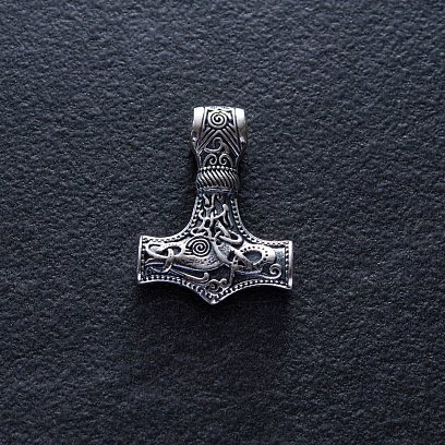 Серебряная подвеска "Молот Тора" 132753 №11