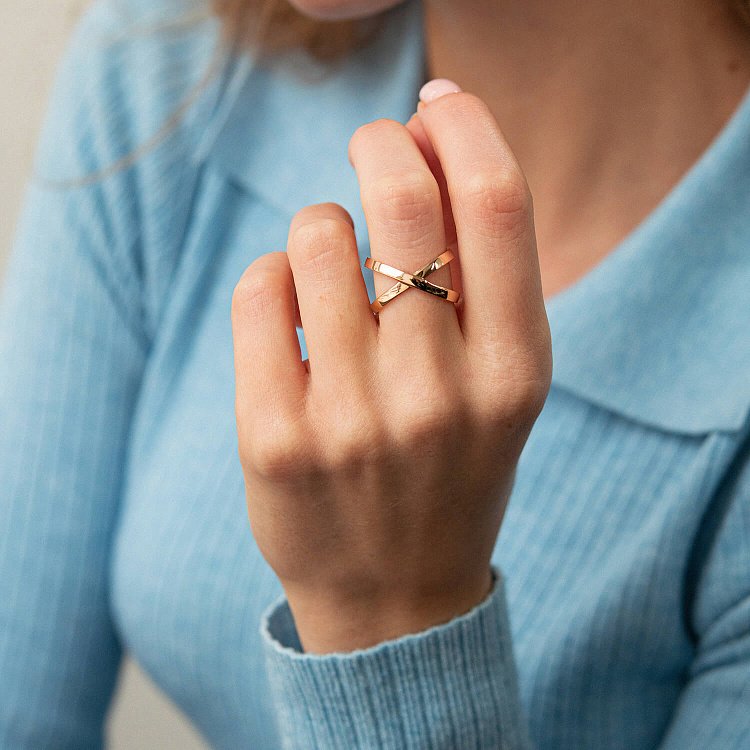 Кольцо "Сфера" в красном золоте к07209 от ювелирного магазина Оникс - 3