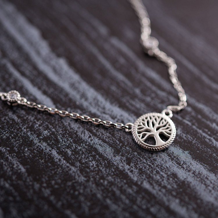 Срібне кольє "Дерево життя" (фіаніт) 18816 від ювелірного магазину Онікс - 11