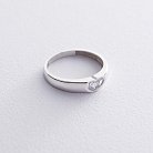 Золотое кольцо Сердце с фианитом к06477 от ювелирного магазина Оникс - 2