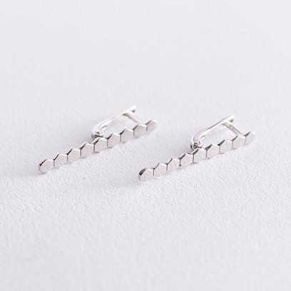 Золотые серьги "Грани" с07235 №2