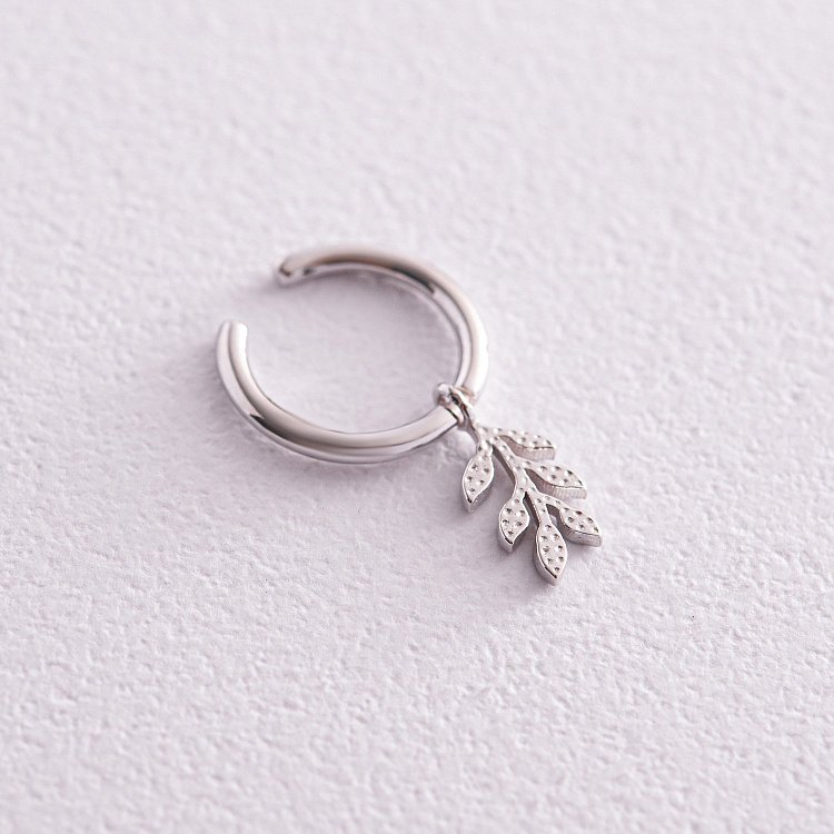 Каффа "Веточка" в белом золоте с08047 от ювелирного магазина Оникс - 3