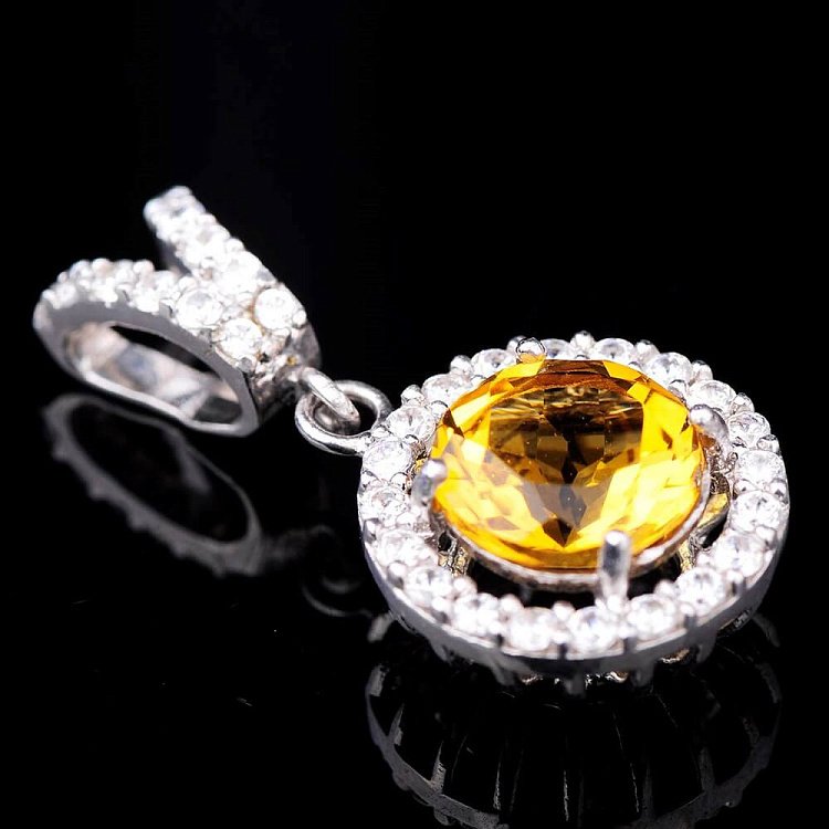 Серебряная подвеска (фианиты) 131498 от ювелирного магазина Оникс - 2