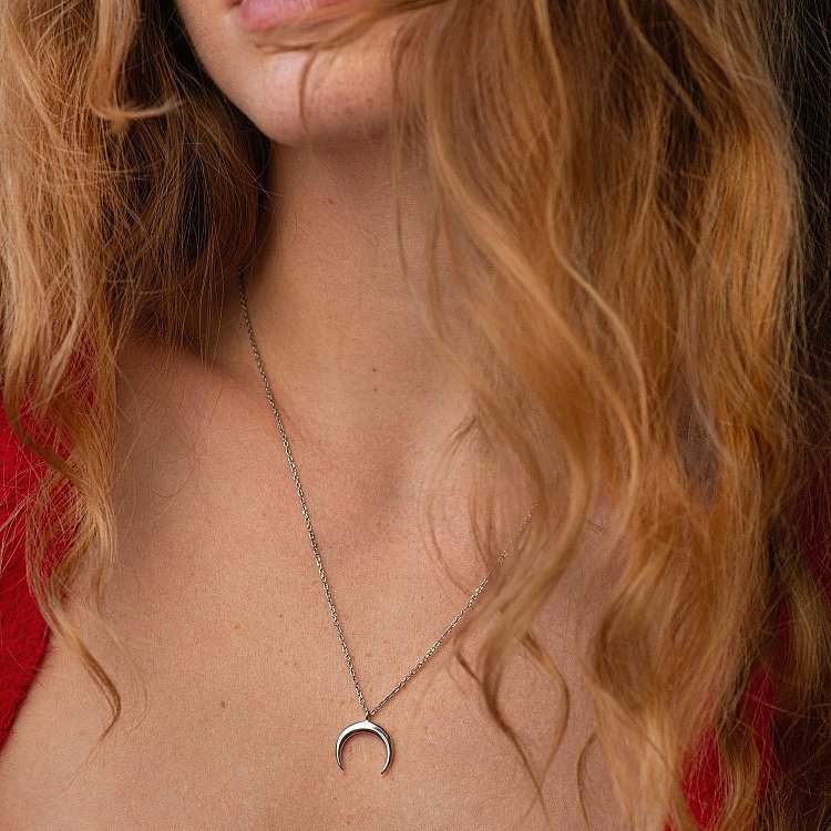 Серебряное колье "Лунница" 1085 от ювелирного магазина Оникс - 2