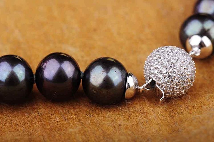 Кольє (культивовані морські перли, золото 585 ", фіаніти) кол00507 від ювелірного магазину Онікс - 3