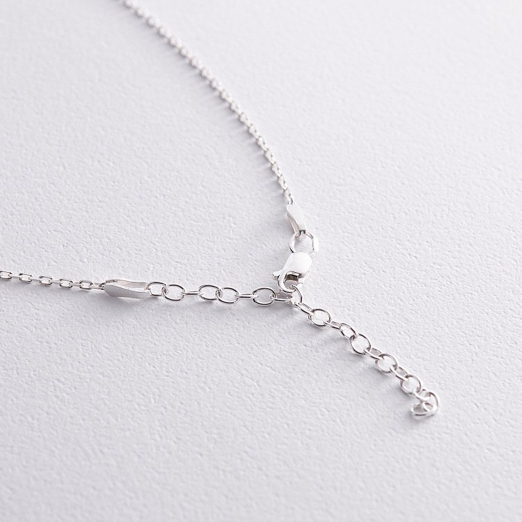 Серебряное колье "Украина с Вашим текстом" 181212укр - 9 Серебряное колье "Украина с Вашим текстом" 181212укр от ювелирного магазина Оникс - 9