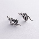 Срібні сережки "Змії" 123228 от ювелирного магазина Оникс - 2