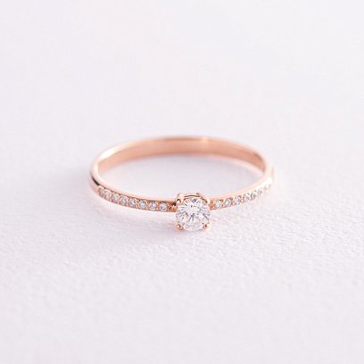 Помолвочное золотое кольцо с бриллиантами 227822421 №3