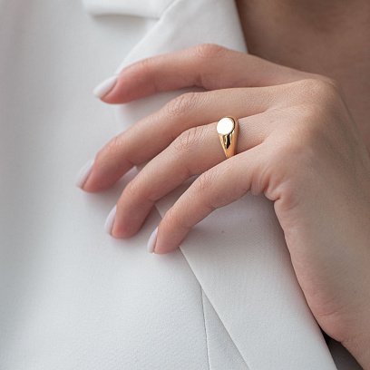 Печатка в желтом золоте к06720 №5