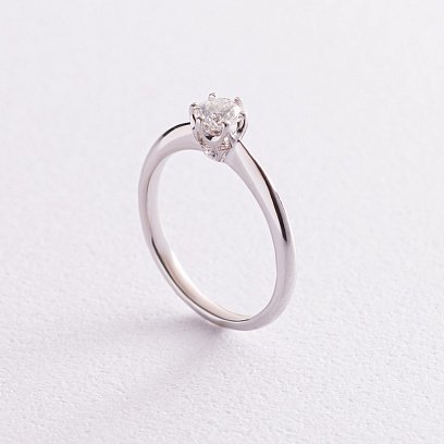 Заручальна золота каблучка з діамантами кб0386nl