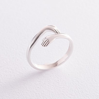 Серебряное кольцо "Обьятия" 112677 №2