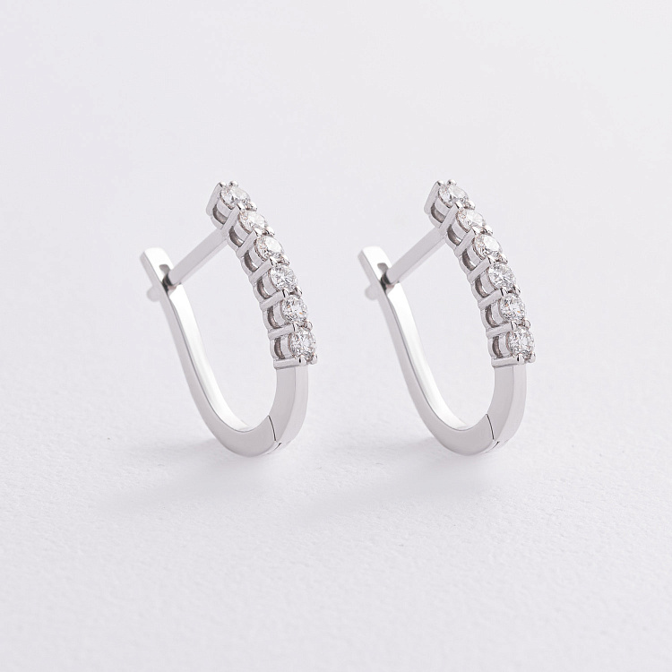 Золотые серьги с бриллиантами 345231121 от ювелирного магазина Оникс