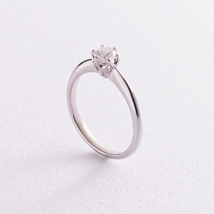 Заручальна золота каблучка з діамантами кб0386nl від ювелірного магазину Онікс