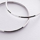 Серьги - кольца в серебре (4.0 см) 122943 от ювелирного магазина Оникс - 4
